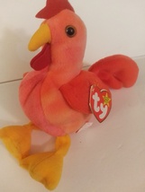 Ty Beanie Babies Strut the Rooster Approx 7&quot; Tall Retired Mint With All ... - £11.95 GBP