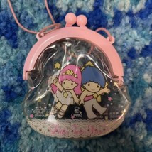 Vintage Sanrio Little Twin Stars 1991 Clear Pink Mini Coin Bag Purse Pouch - £50.81 GBP