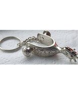 Western Fancy Boot Spur Keychain Bag Charm Silver - $272.41 MXN