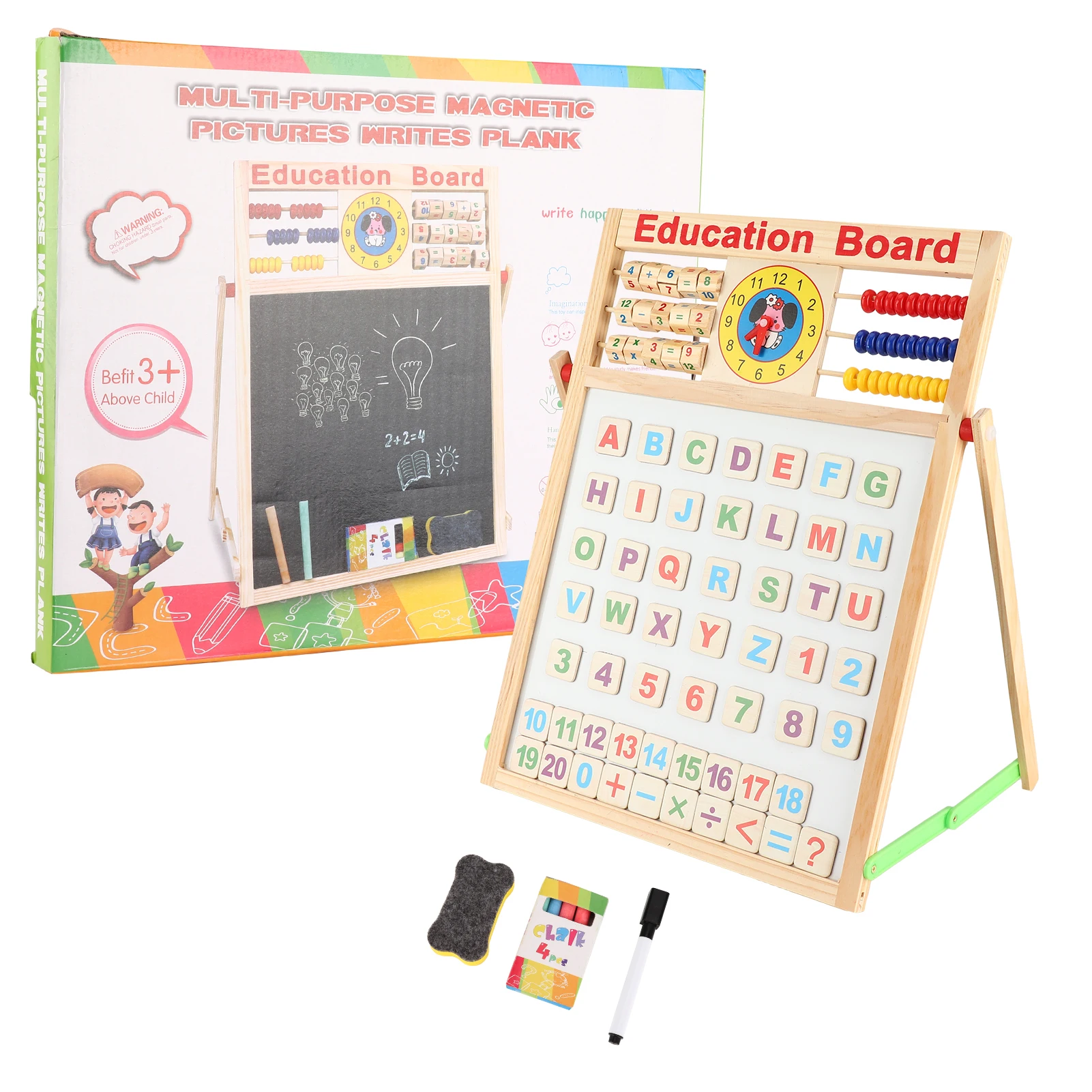 Standing Double Sided Drawing Board Set Multifunction Children Magnetic - £19.41 GBP