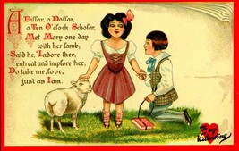 Merrimack Replica Of Antique Nursery Rhyme Valentine #2-&quot;A Diller,A Dollar&quot; BK36 - £3.91 GBP