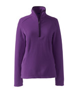 Lands End Women&#39;s Everyday Fleece Half-zip Classic Grape Royale  New - $381.30 MXN