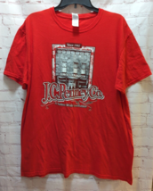 JC Penney Co store retro vintage ad print graphic t shirt XL men women red - $9.79