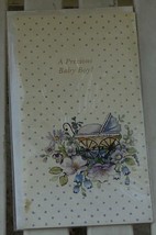 Never Used Vintage Welcome Baby Boy Greeting Card, Great Cond - £2.36 GBP