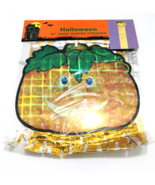 Vintage RARE Halloween Die Cut Pumpkin  35&quot; Jointed Streamer NEW NIP - $722.43 MXN