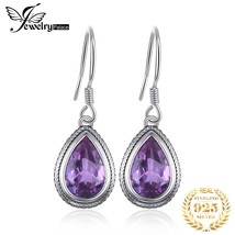 HUGE Pear 15.2ct Created Alexandrite Sapphire 925 Sterling Silver Dangle Drop Ea - £28.79 GBP