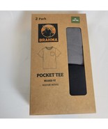 Brahma Men’s 2 Pack Moisture Wicking Pocket T-Shirts XL Black Grey NWT S... - $23.00 CAD
