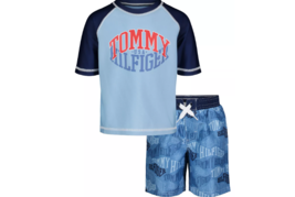 Baby Boys Raglan Rashguard and Logo-Print Swim Trunks, 2 Piece Set 18M, 24M - $406.73 MXN