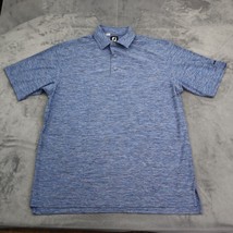 Footjoy Shirt Mens L Blue Striped Polo Golf Casual Golfing Lightweight - $22.75