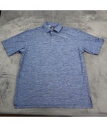 Footjoy Shirt Mens L Blue Striped Polo Golf Casual Golfing Lightweight - £18.11 GBP