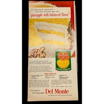 Del Monte Pineapple Vintage Color Print Ad 1955 Cake Recipe Canned Fruit - £10.90 GBP