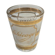 Culver 22k Gold Frosted Shot Glass Chicago Vintage - $12.59