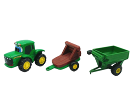 ERTL John Deere Diecast Metal Tractor w/ Trailers Plastic Kids Toys Collect Farm - $22.07