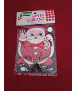 Christmas Paper Santa Garland Decoration New Old Stock Yuletide Vintage ... - €16,45 EUR