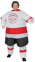Funny Mascot Hockey Player Inflatable Instant COSTUME-Air Blown Fan-Unisex Adult - £54.78 GBP
