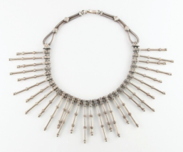 Vintage Traditional Indian Silver Choker Necklace 16.5&quot; 164 gr - £1,947.61 GBP