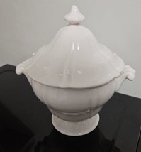Ivory White Ironstone Ceramic Soup Tureen w/ Original Lid - £18.85 GBP