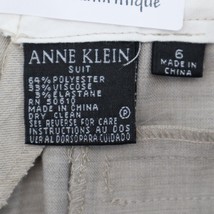 Anne Klein Pants Womens 6 Ivory Flare Dress Pants Flat Front Slash Pocket Zip - £23.87 GBP