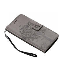 Anymob Huawei Phone Case Gray Flip Leather 3D Tree Shell Wallet Cover - £23.07 GBP