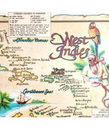 1993 West Indies Virgin Islands Placemat Vintage Drink Recipes Map Theme... - €17,28 EUR