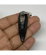 7.4g, 2.2&quot;x0.6&quot;x0.2&quot;, Natural Fossils Orthoceras Pendant (Straight Horn)... - £4.83 GBP