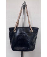 Michael Kors Signature Black Patent Leather Monogram Jet Set Shoulder Ba... - $55.56 CAD
