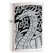 Zippo Lighter - Silver Dragon Brushed Chrome - ZCI003466 - $27.39