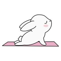 Cute Bunny Yoga Pilates Vinyl Decal Sticker UV &amp; Water Proof Gift Laptop... - $5.87