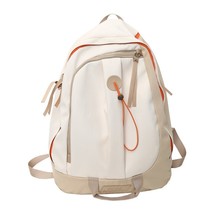 Nylon Contrast Color Unisex Large Capacity Travel Backpack College School Laptop - £65.11 GBP