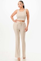 Women&#39;s Ribbed Tank Top And Pant Set - $712.78 MXN