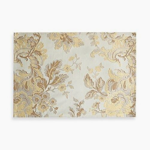 Primary image for Waterford Marcelle Floral Ivory Silver Gold 3-PC Placemat Set