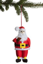 Tree or Auto Decoration White  Santa Clause  Felt Hand Made Silk Road Bazaar - £19.14 GBP