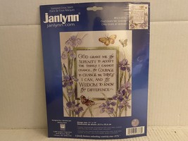 Stamped Cross Stitch Kit Janlynn God Grant Me Serenity 023-0376 NEW - $24.74