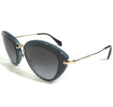 Miu Sunglasses SMU 51R 1AB-5D1 Blue Gold Cat Eye Frames with Gray Lenses - £137.07 GBP