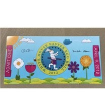 OBAMA 2012 EASTER WHITE HOUSE TICKET SIGNED BARACK PRESIDENT EGG ROLL DE... - £15.31 GBP