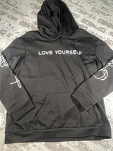 BTS Love Yourself Sweater Women&#39;s Adult Large Black Sweatshirt Hoodie K-POP - £21.28 GBP