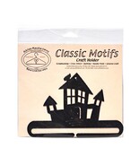 Classic Motifs Haunted House 6 Inch Charcoal Split Bottom Craft Holder - $329.27 MXN