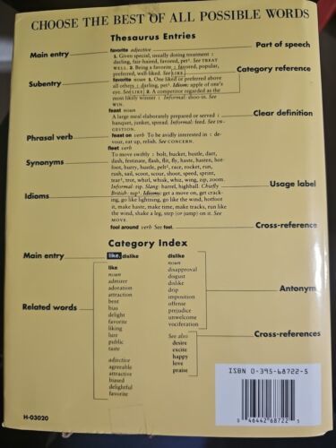 Roget's II The New Thesaurus by American Heritage Dictionary Editors NEW HC Item image 2