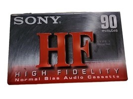 SONY HF High Fidelity Normal Bias 90 min Audio Cassette Blank Tape One - £3.81 GBP