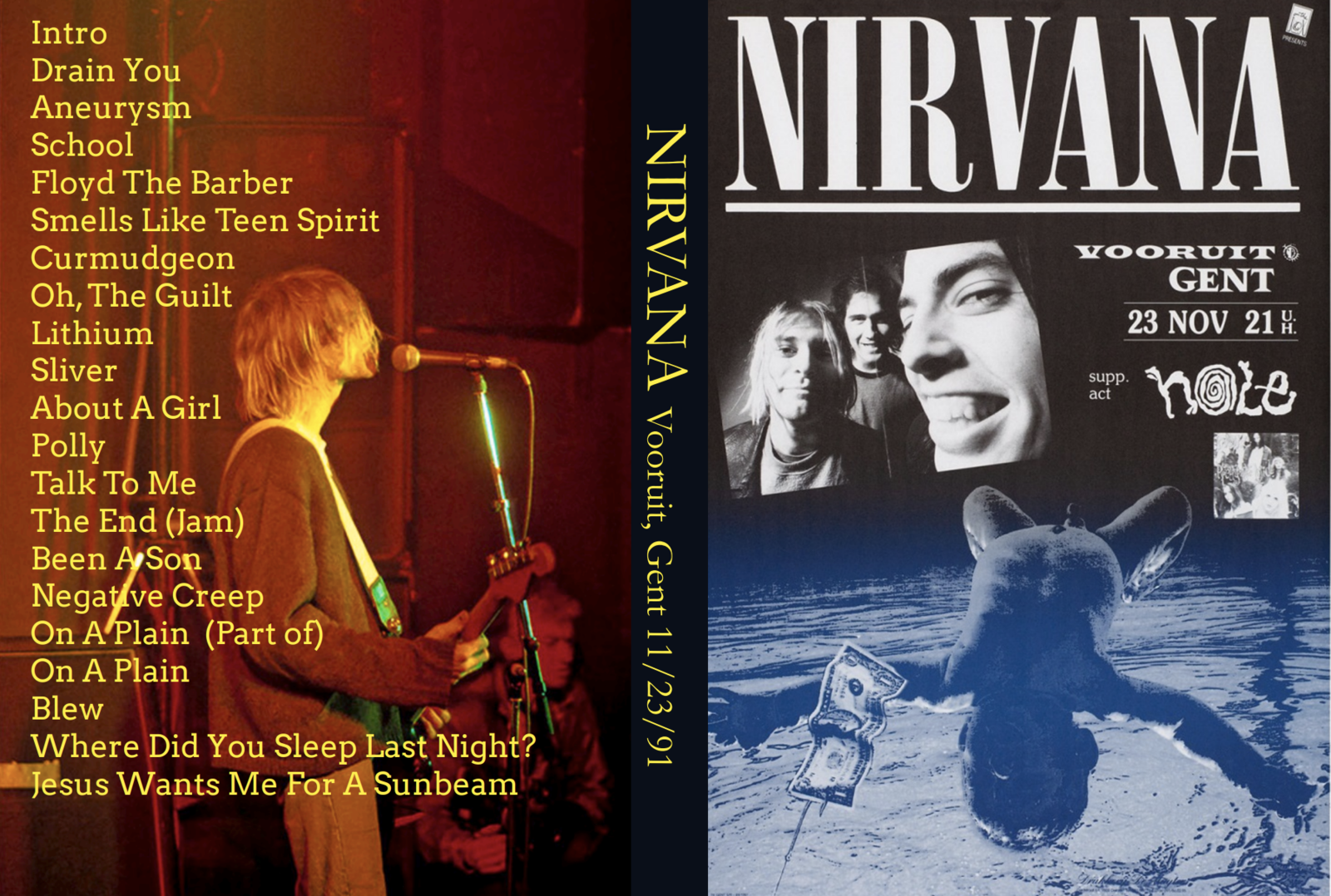 Nirvana Live in Vooruit, Gent, Belgium 1991 DVD Very Rare November 23, 1... - $20.00