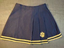 HALLOWEEN COSPLAY SEXY CHEER CHEERLEADER SKIRT BLUE GOLD UNIFORM COSTUME... - $40.49