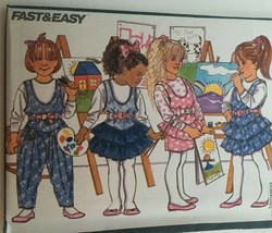 Butterick Sewing Pattern Busybodies Girls Jumper Jumpsuit Shirt School P... - £3.54 GBP