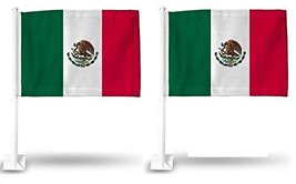 AES 2X Mexico Mexican World Cup Soccer Car Flag Flags for CAR Window 18&quot; X 12&quot; I - £10.32 GBP