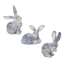 Rustic Garden Rabbit Figurine In Brown - £34.61 GBP