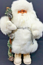 Macys Christmas Holiday Lane North Pole Santa Figurine 9&quot; Tall - £21.22 GBP