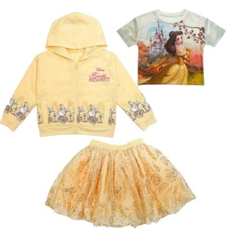 Primary image for 3-Piece Set ~ Disney BEAUTY & THE BEAST™ ~ Hooded Jacket ~ Top ~ Tutu ~ Size 5