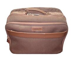 London Fog Oxford Classic 17" Wheeled Computer Bag Briefcase w/ Lock - $38.60