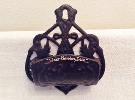 Vintage Cast Iron Wall Mounted Match Holder Matchstick Fireplace - $11.45