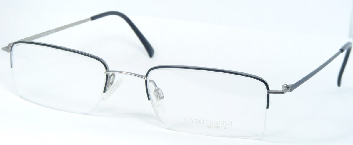 ENZO GIANNI SPORTS EGS 4105-2 Nero Opaco/Argento Occhiali da Sole 52-20-... - $66.32