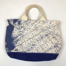 Vintage Accessoires Unlimited Casco Bay Maine Nautical Chart Canvas Zip ... - $39.59